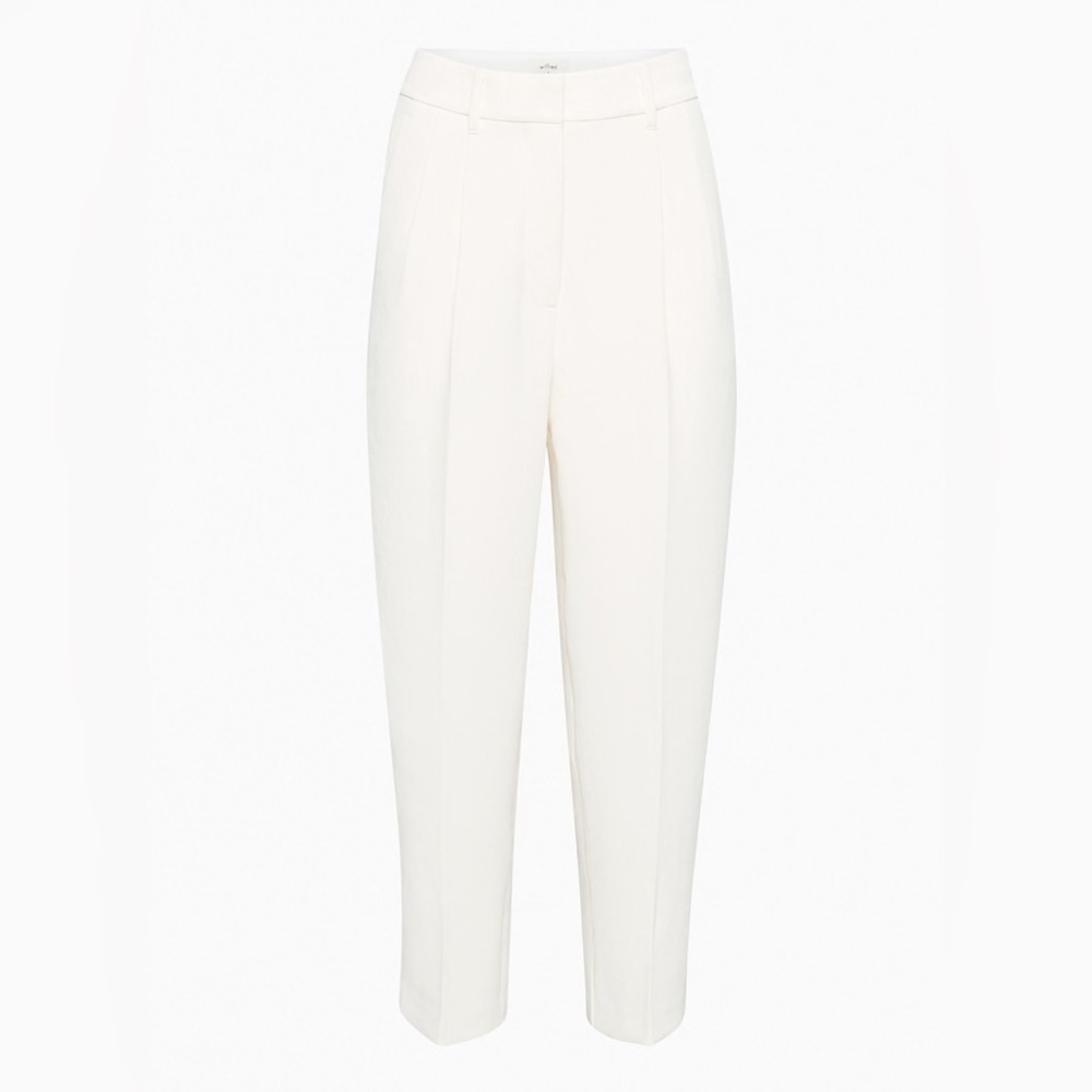 Aritzia Wilfred Carrot Pant – Heather Chrome Gray, Size 4 NWT